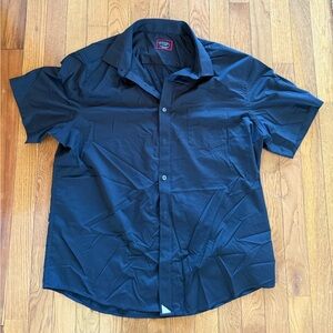 Men’s UNTUCKit Gironde Black Nylon Regular Fit Casual Button Shirt Size XL